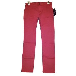 American Living Women Pants Size 2 Twill Straight Leg Red